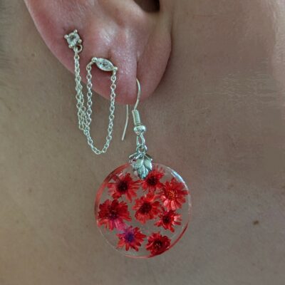Ohrringe "Red Blossom Field" – Bild 4