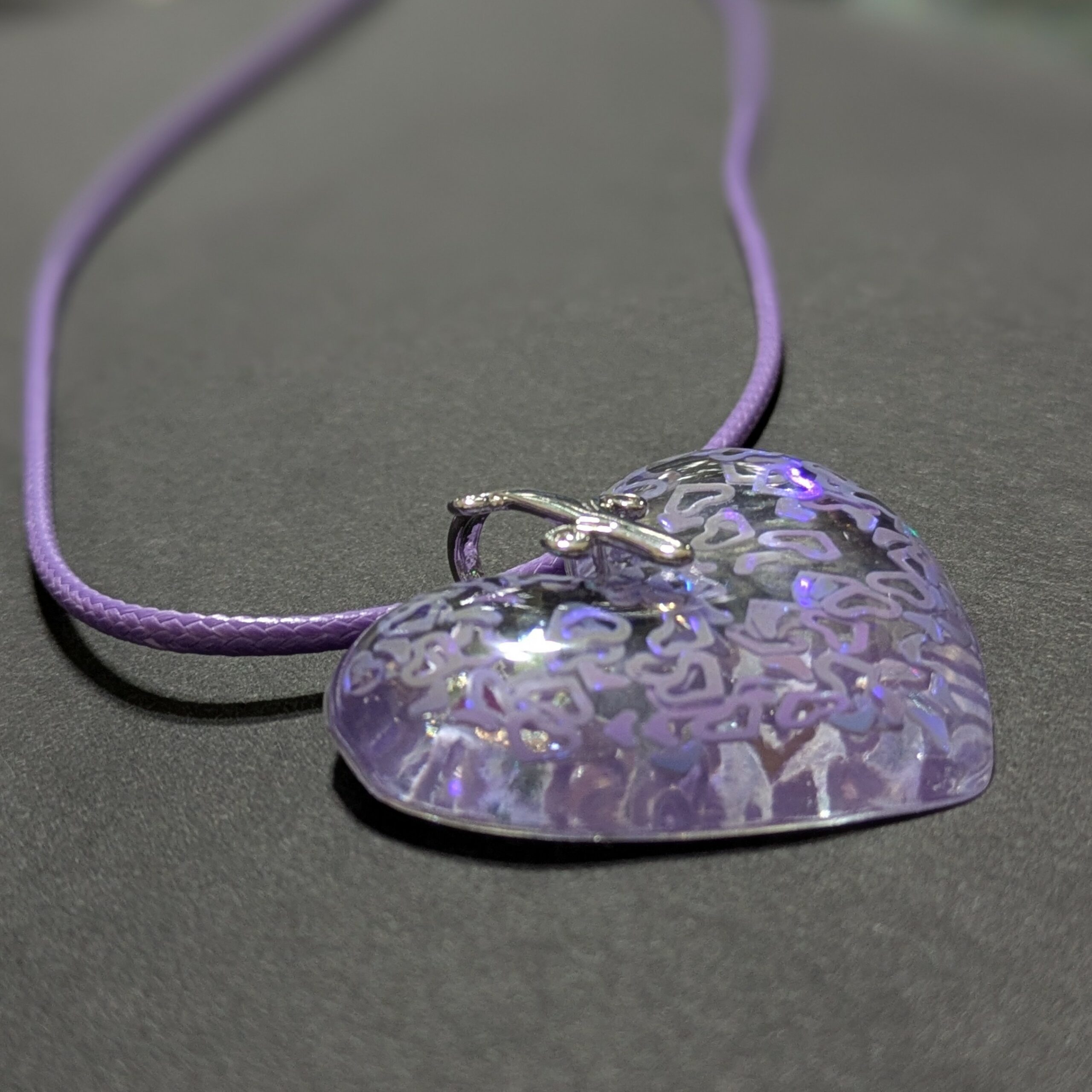 Halskette Fliederherzen