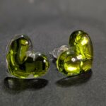 Ohrstecker Glitzerherz grün