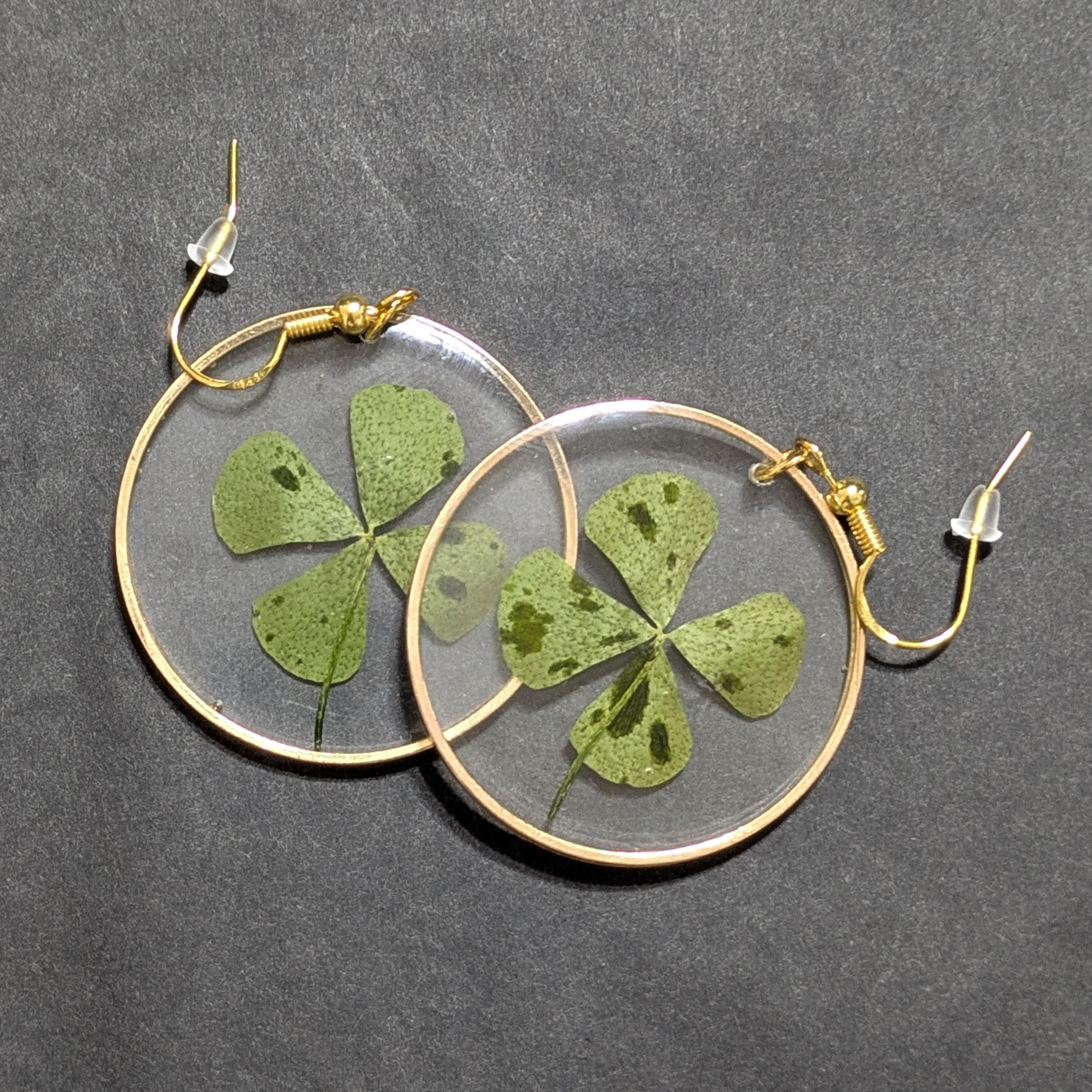 Ohrringe Kleeblatt-Gold