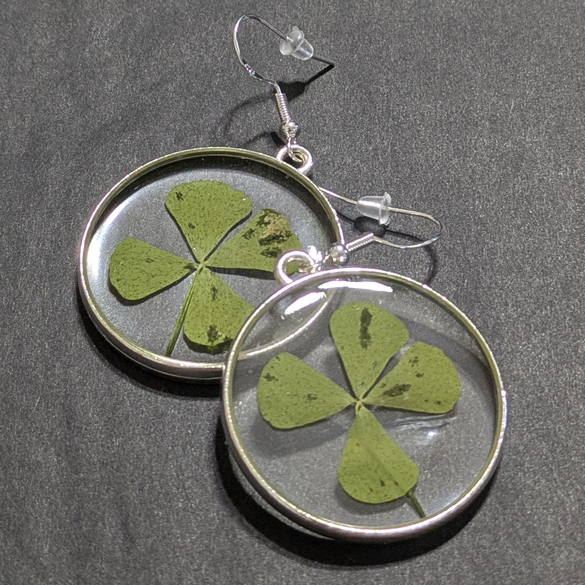 Ohrringe Kleeblatt-Silber – Bild 2