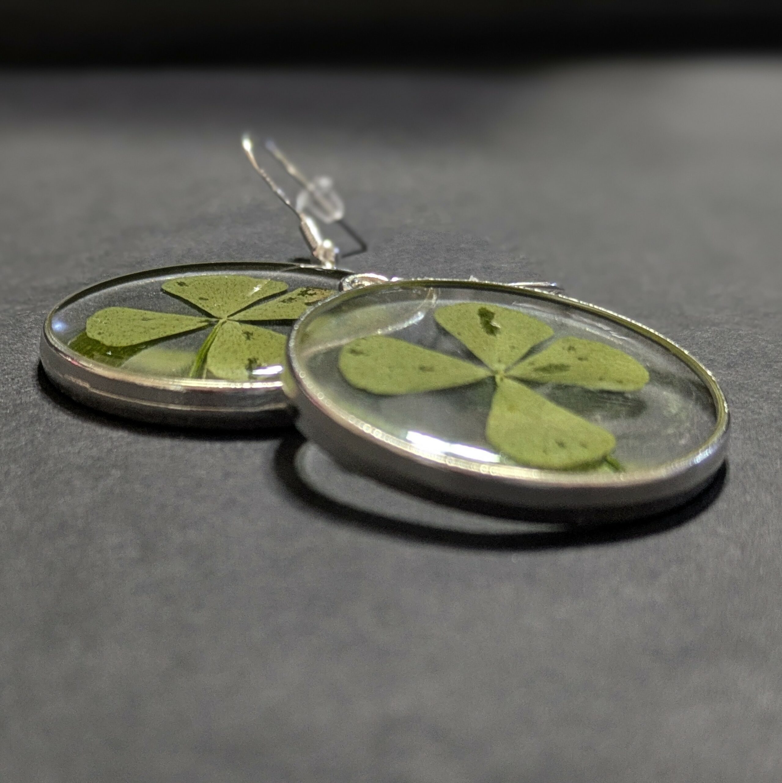 Ohrringe Kleeblatt-Silber – Bild 4