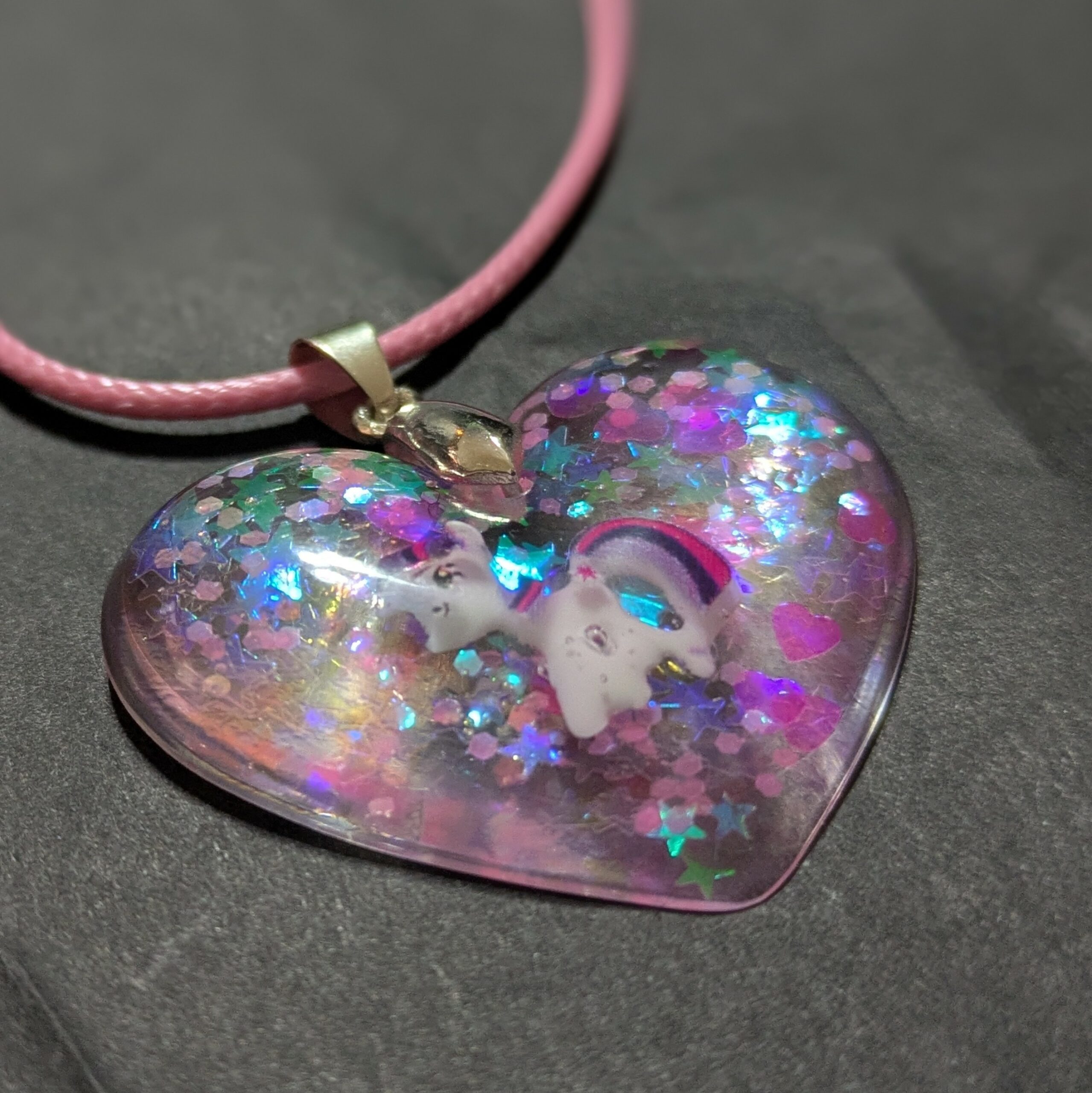 Set Halskette und Ohrringe Einhorn "Colour Change" – Bild 8