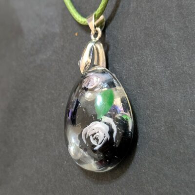 Halskette "Blossom Pearl - Greenleaf" – Bild 3