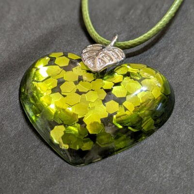 Halskette "Heart of green Glitter" – Bild 2