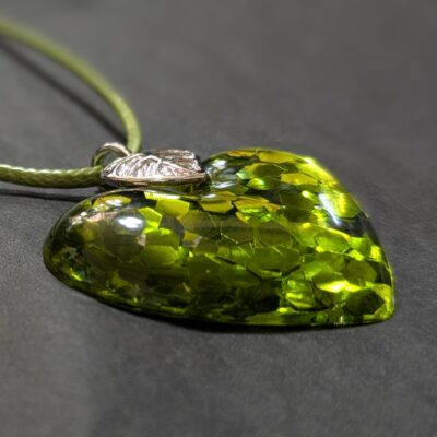 Halskette "Heart of green Glitter" – Bild 3