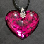Halskette "Heart of pink Glitter"