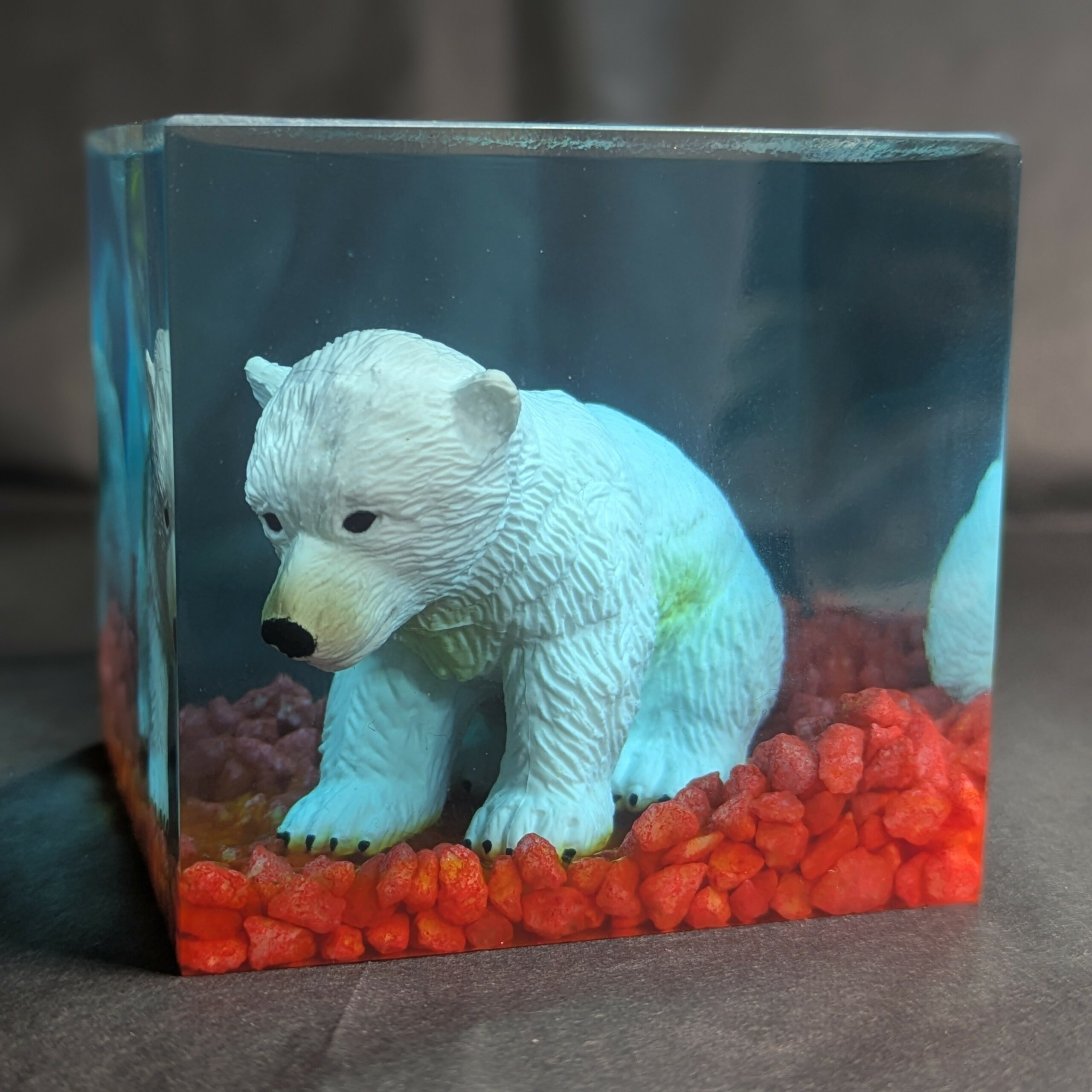 Lampe/Briefbeschwerer Eisbär "Baby blue" – Bild 4