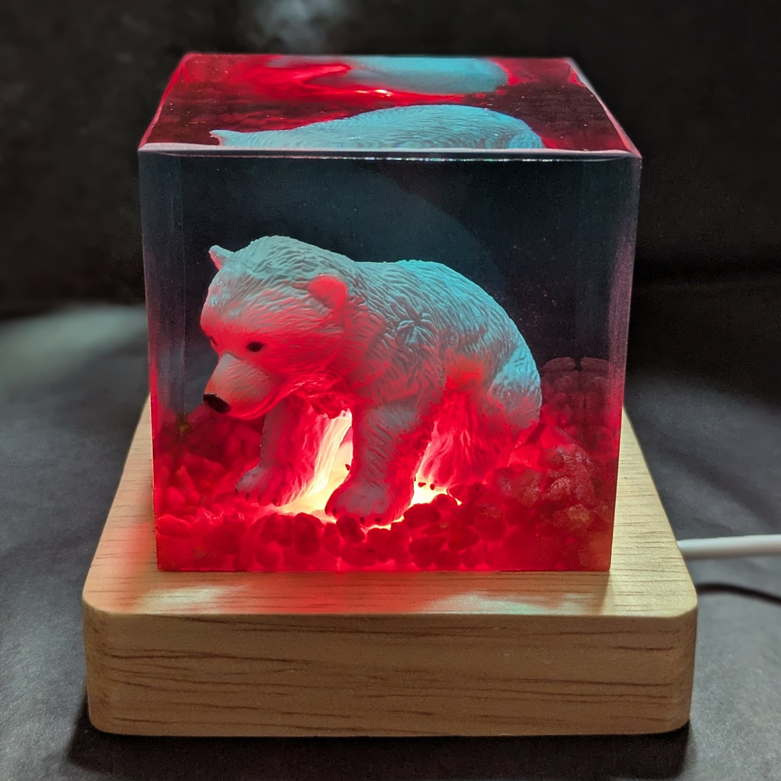 Lampe/Briefbeschwerer Eisbär "Baby blue" – Bild 3