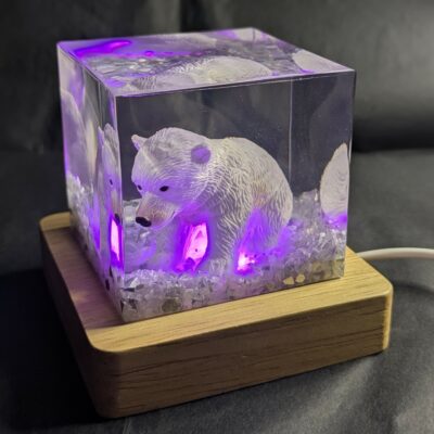 Lampe/Briefbeschwerer Eisbär "Baby white" – Bild 3