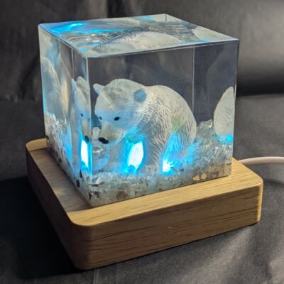 Lampe/Briefbeschwerer Eisbär "Baby white" – Bild 2