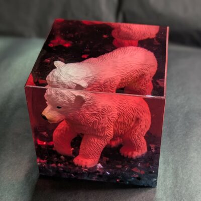 Lampe/Briefbeschwerer Eisbär "Baby red" – Bild 4