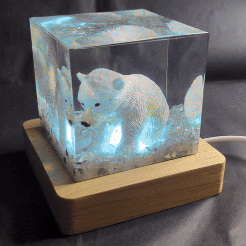 Lampe/Briefbeschwerer Eisbär "Baby white"